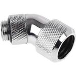 Alphacool Eiszapfen 16mm HardTube Anschraubtülle 45° drehbar G1/4 - Chrome (17408)