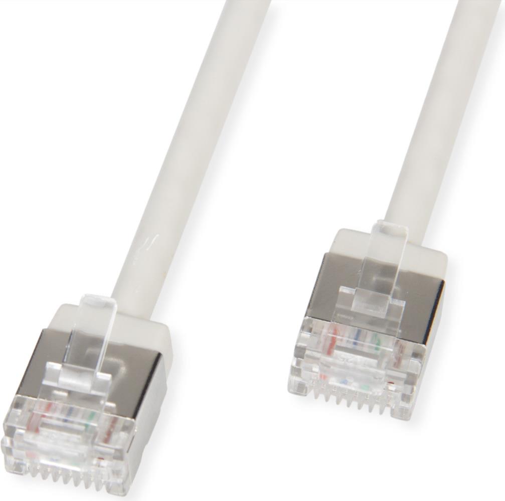 ROLINE U/FTP Patchkabel Kat.6A Ultra- kurzer RJ45 grau 1m (21.15.4501)