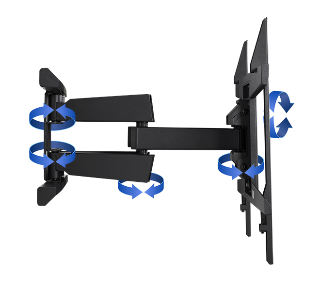 B-TECH BT8228 Wandhalterung für Flachbildschirme 65"-120" bis 125 kg Schwarz