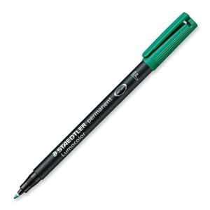 10 STAEDTLER Lumocolor Folienstifte grün 0,6 mm permanent (318-5)