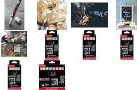 uni-ball Kreidemarker Chalk marker PWE5M/8 PF, 8er Etui farbig sortiert, Rundspitze, Strichstärke: 1,7 mm (PWE5M/8 PF)