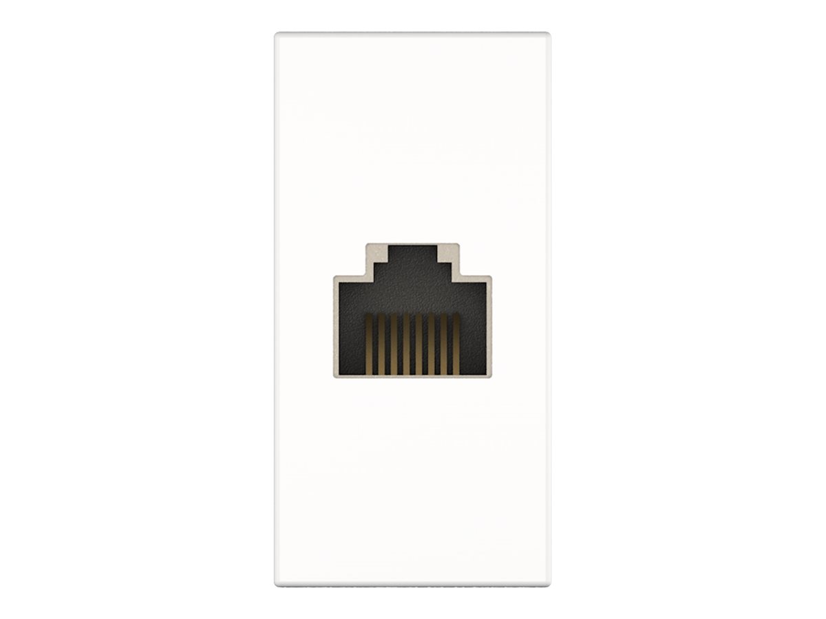Kindermann Konnect flex 45 click Cat-6 (RJ45) Modulares Faceplate-Snap-In 1 m Weiß RAL 9003