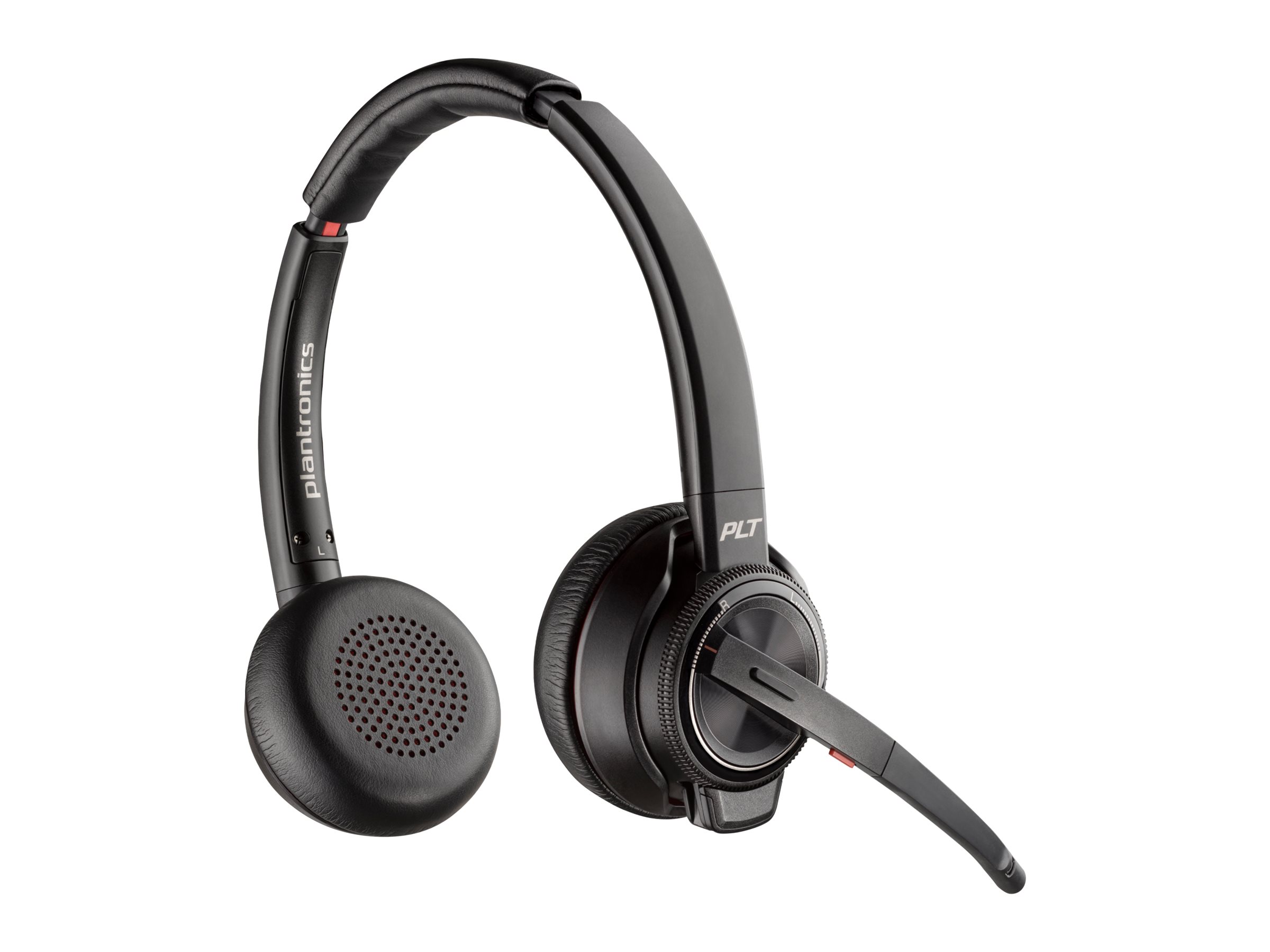 HP Poly Savi 8220 Kabelloses DECT Bluetooth Headset mit Ladestation Schwarz