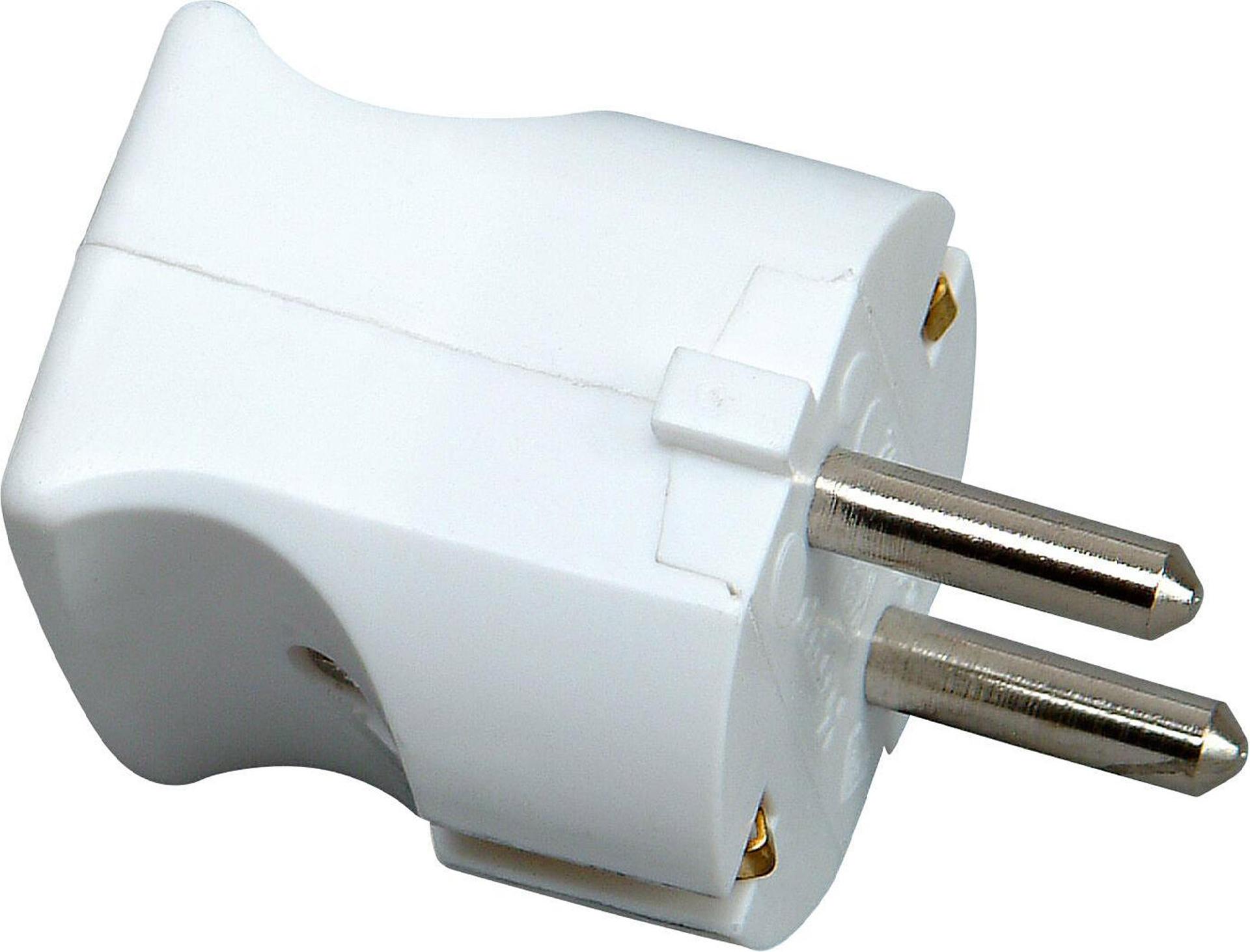 Kopp Schutzkontakt-Stecker, einteiliges Gehäuse, bis 3x1,5mm², 16A, 250V~, IP20 (170202000)