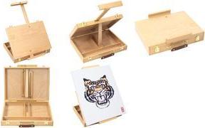 kangaro Box-Staffelei, Buchenholz, Koffer inkl. Griff für Leinwände bis zu 700 mm, Maße Box: - 1 Stück (K-830040)