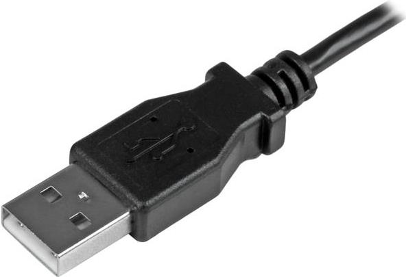 StarTech.com 3 ft Left Angle Micro-USB Charge-and-Sync Cable M/M 28/24AWG (USBAUB1MLA)