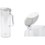 APS Cerealien-Karaffe, 1,5 Liter, transparent aus SAN-Kunststoff, schwenkbarer Edelstahl-Deckel inkl. - 1 Stück (10778)