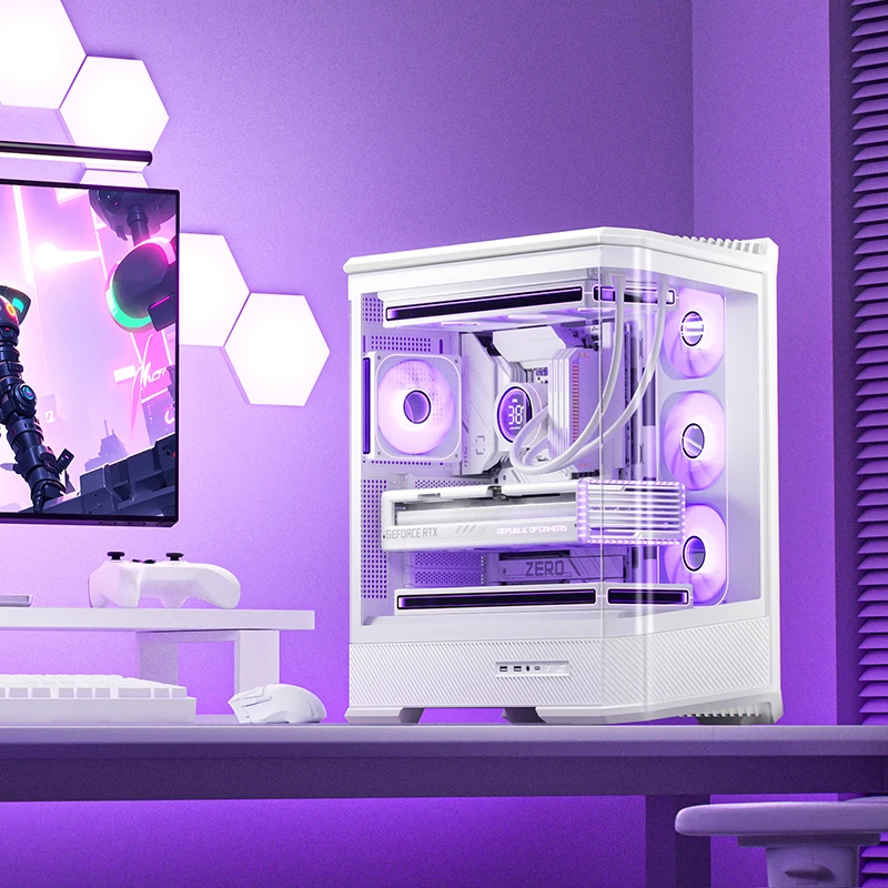 Jonsbo D400 Midi Tower ATX Tempered Glass Weiß