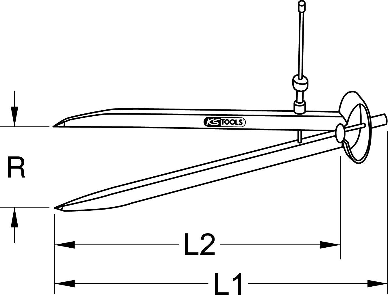 KS TOOLS Präzisions-Feder-Spitzzirkel, 138mm (300.0402)