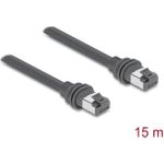 Delock RJ45 Patchkabel Cat.6 kompatibel mit Starlink Gen3 - 15 m grau (90667)