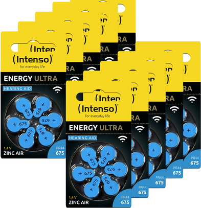 Intenso 60er Pack Hörgeraete Batterien| Zink-Luft A675 - Batterie (7504446MP)