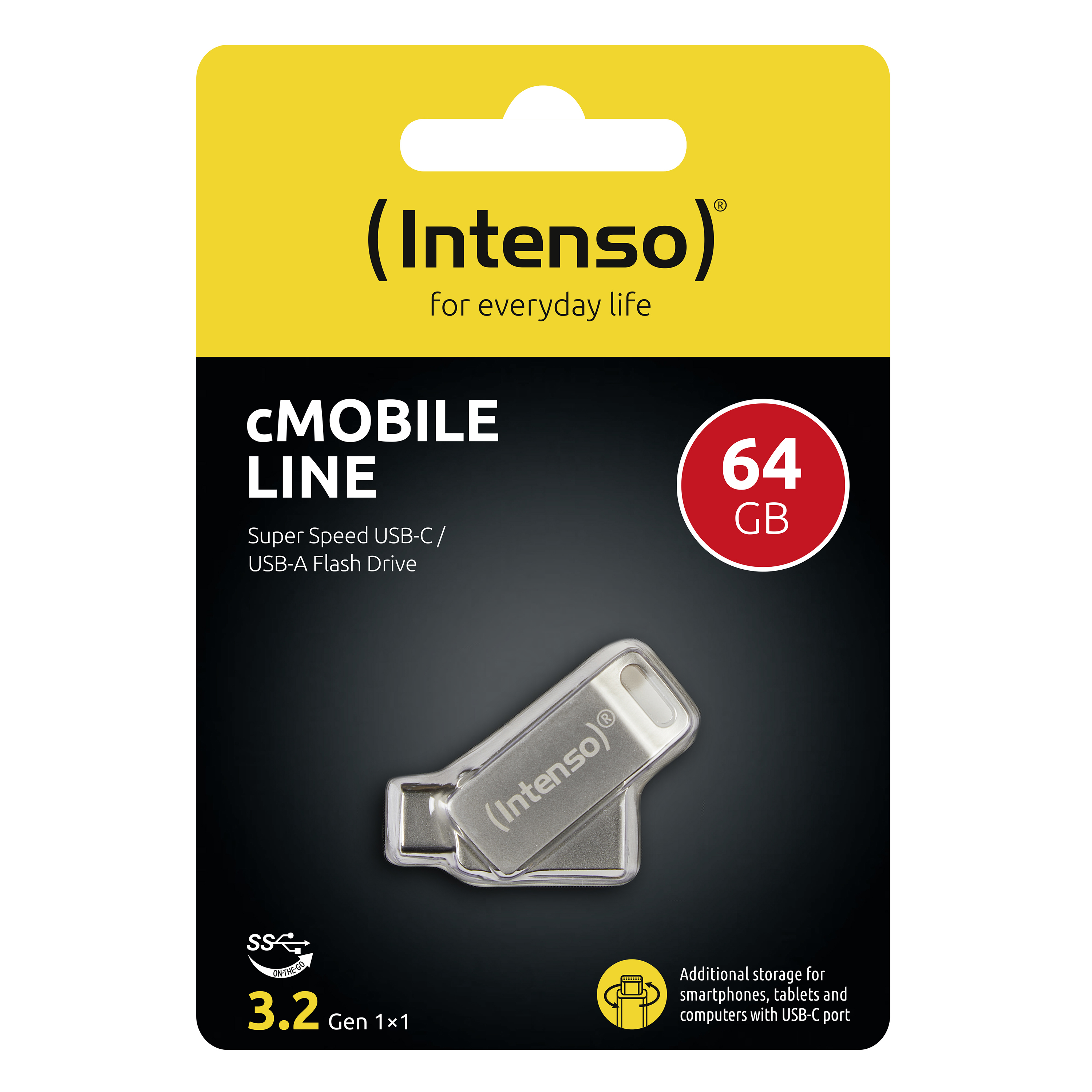 Intenso cMobile Line 64 GB USB 3.0 USB Type-C Silber