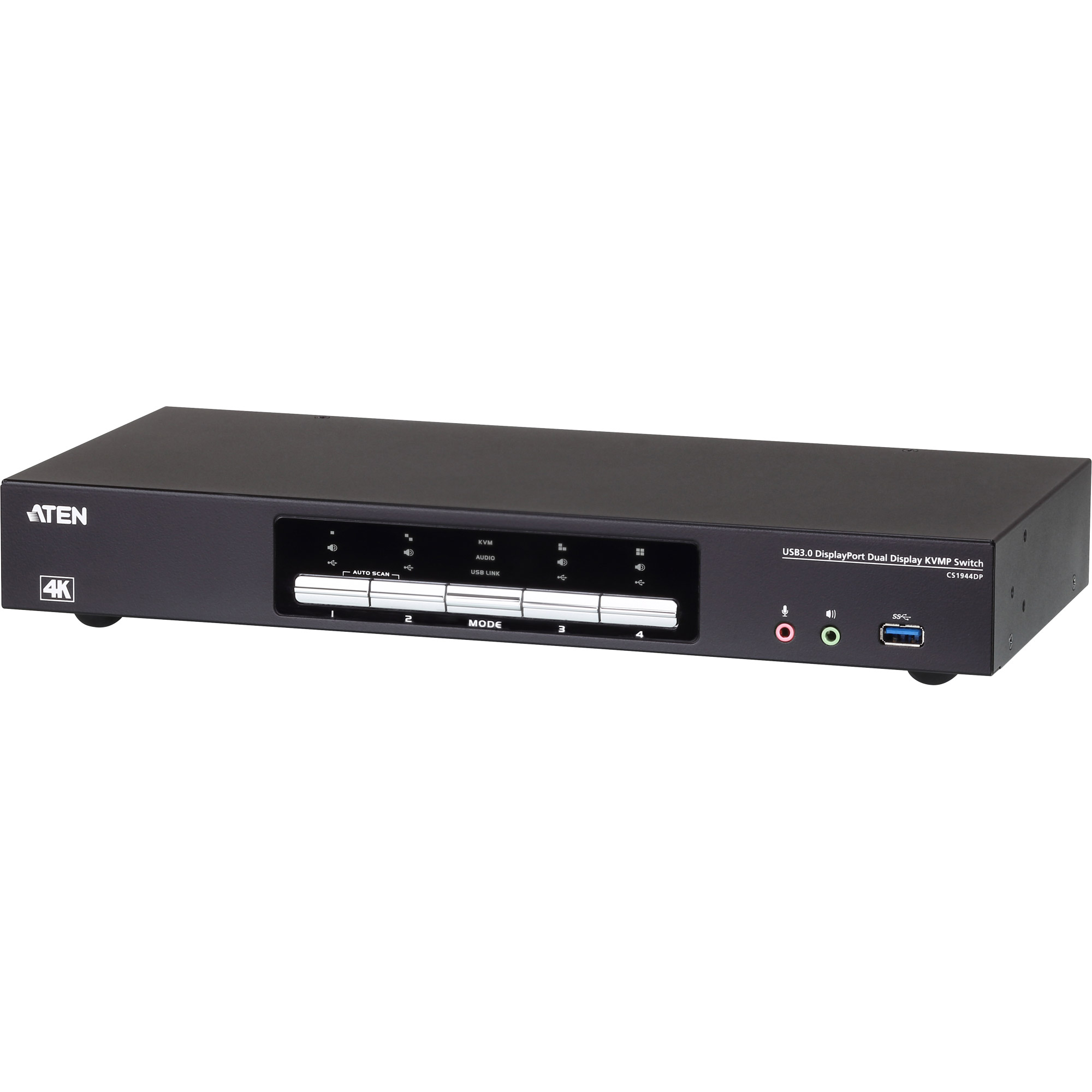 ATEN CS1944DP KVM-Switch 4-Port DisplayPort 4K Schwarz