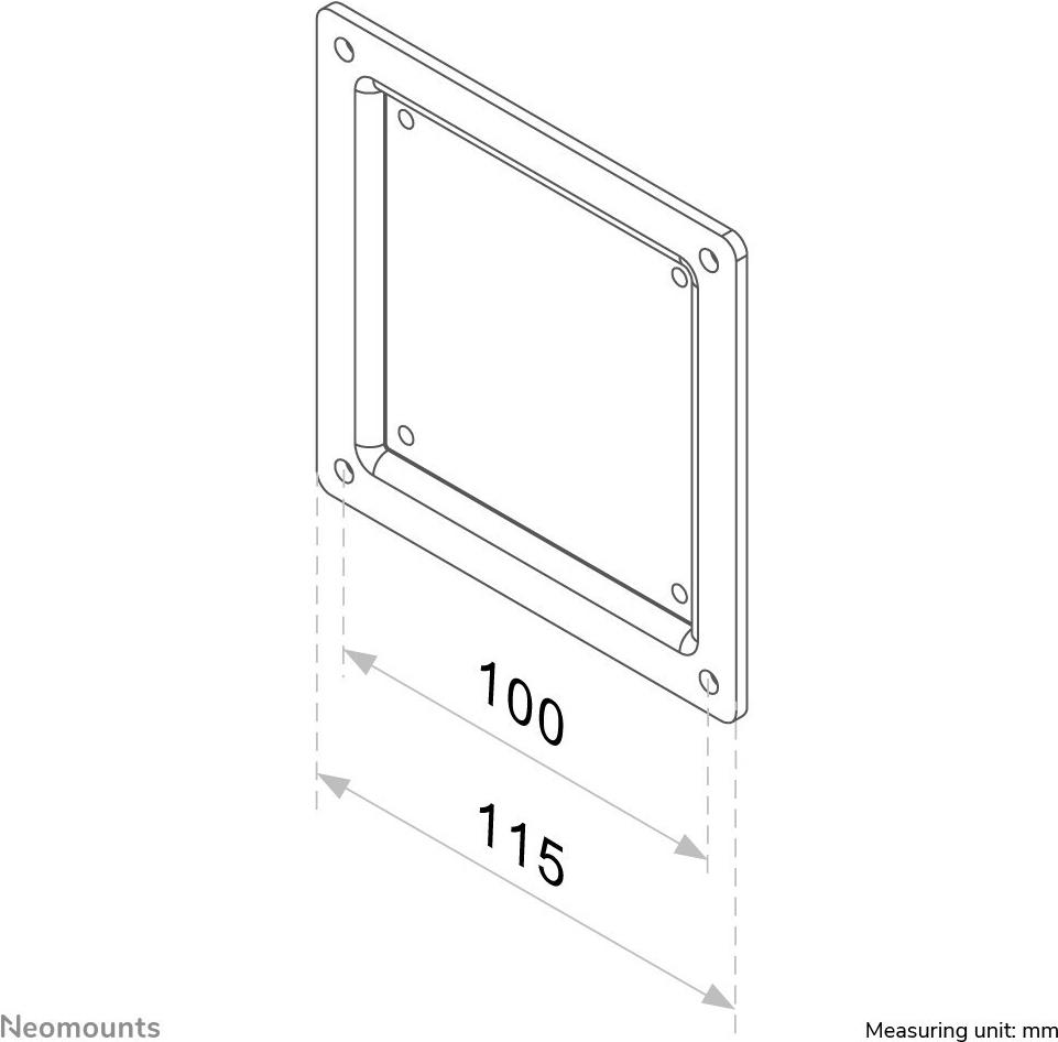 Neomounts FPMA-VESA100 VESA-Adapter Schwarz