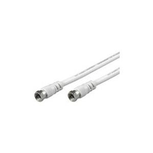 Wentronic Goobay SAT Anschlusskabel, 100% geschirmt, Weiß, 0.3 m - F-Stecker <=> F-Stecker (60722)