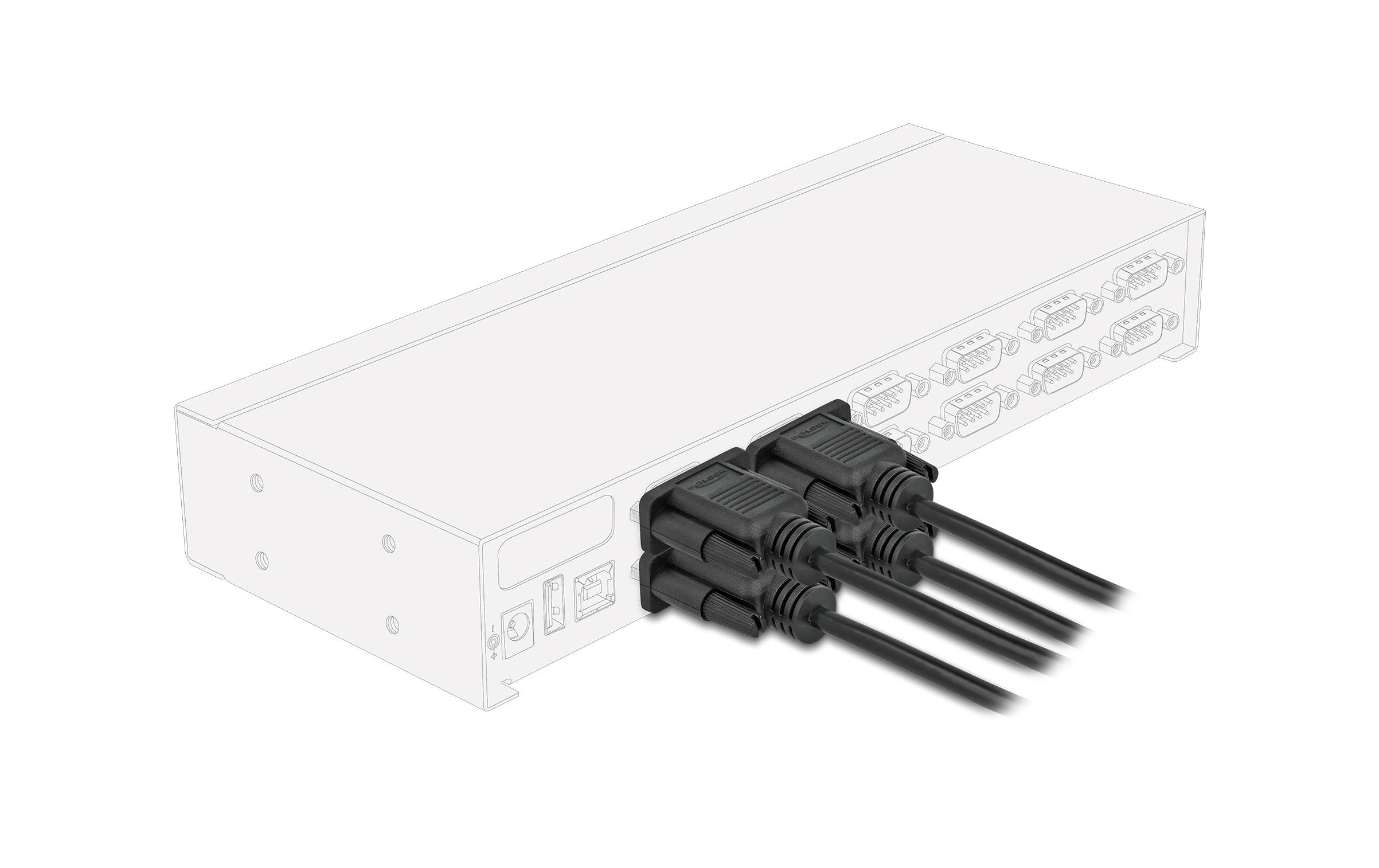 Delock Serielles RS-232-Kabel 3 m Schwarz