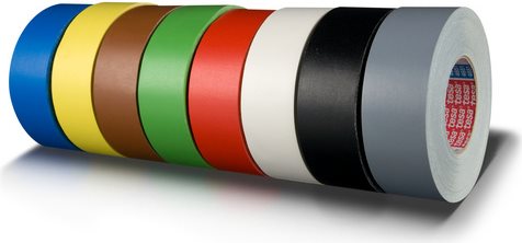 tesa Gewebeband 4651 Premium, 50 mm x 50 m, gelb mit Kunststoffbeschichtung, starke Klebkraft (04651-00523-00)