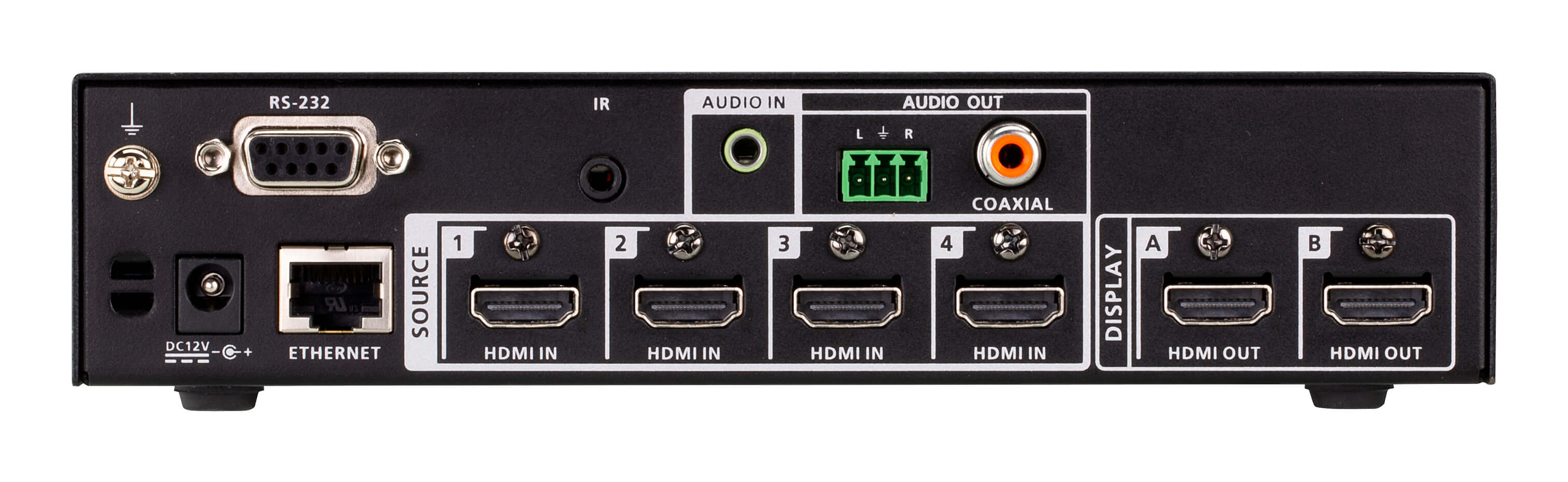 ATEN VP2420 4 x 2 True 4K HDMI Präsentationsmatrix-Schalter Schwarz