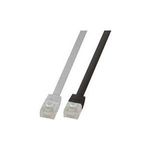 LogiLink U/UTP Flach-Patchkabel, Kat. 6, 7,5 m, schwarz ungeschirmt, 4 x 2 AWG 32, Belegung 1:1, Kupferader, - 1 Stück (CF2083U)