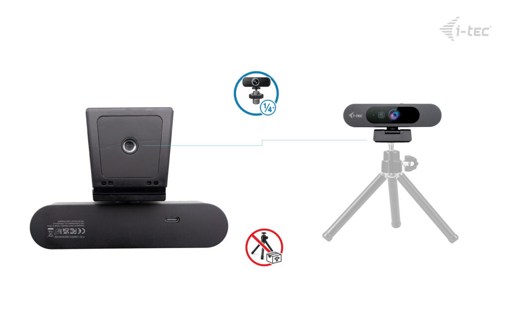 i-tec SOLOMON PRO 900 4K Webcam KI Auto Framing USB Schwarz