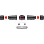 Goobay Outdoor (IP68) Netzwerkkabel-Verbinder, CAT 6 STP geschirmt, STP - staub- und wasserdicht, Klemmleiste für LSA Montage (werkzeugfrei) (44417)