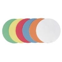 FRANKEN Moderationskarte, Kreis, Durchm.: 195 mm, sortiert in den Farben: weiß, hellblau, rot, gelb, orange und grün (UM