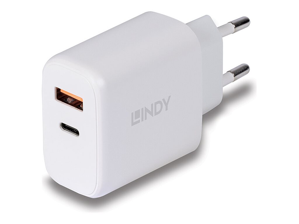 Lindy Netzteil 30W USB-A & USB-C PD 3.0 Weiß