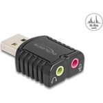 Delock Externe USB Soundkarte 24 Bit / 96 kHz Plug & Play für Windows, MAC, Linux, Chrome OS (65964)