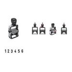 trodat Ziffernstempel Professional 4.0 5546, 6-stellig Gehäuse: gebürsteter Edelstahl, Farbe Griffkappe: schwarz, - 1 Stück (5546PR4)