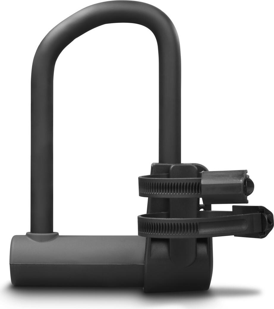 Hama Fahrrad-Bügelschloss, mit Schlüssel und Halterungen, ART 2, Stahl, Schwarz (00178139)