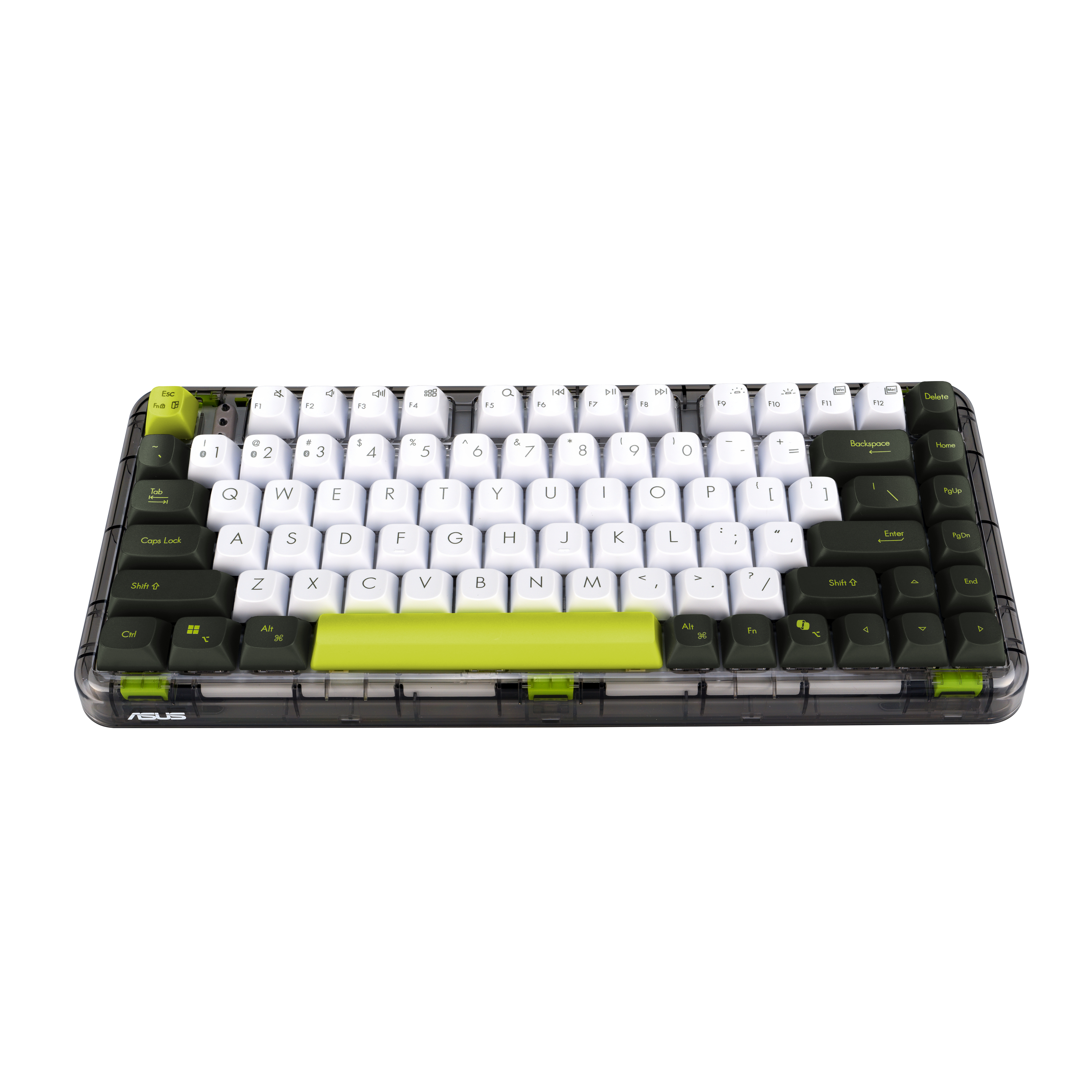 ASUS Jelly75 KD201 Mechanische Tastatur 75% Tri-Mode Bluetooth 2,4 GHz USB Hot-Swap Volt Green