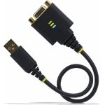 StarTech.com 1ft/30cm USB to Null Modem Serial Adapter Cable, FTDI, RS232 (1P1FFCN-USB-SERIAL)
