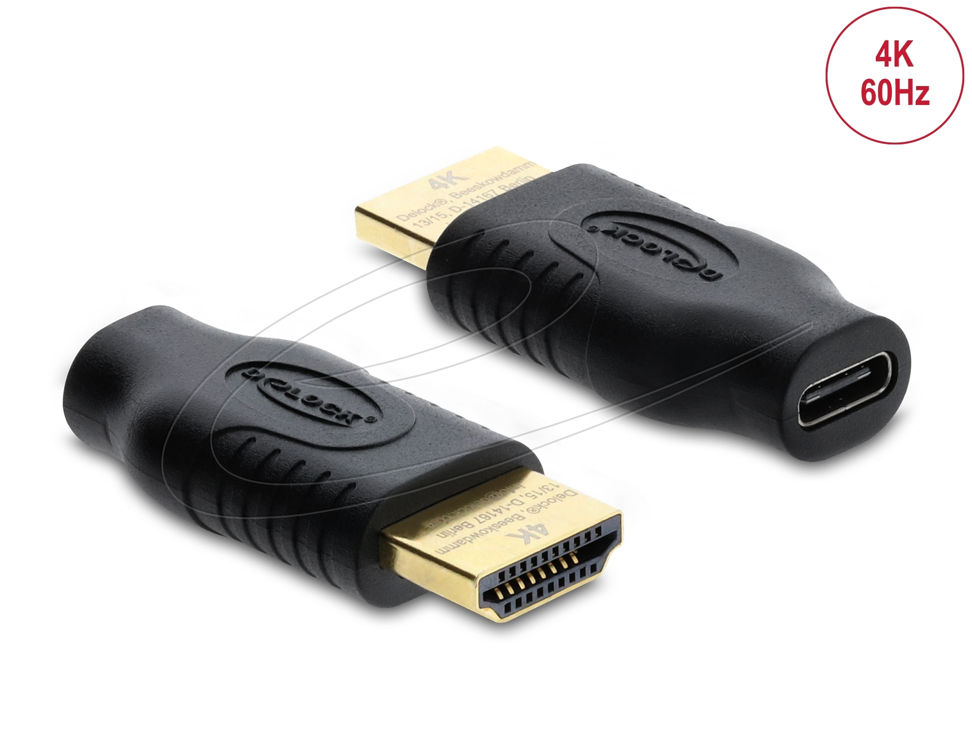 Delock USB Type-C zu HDMI Adapter DP Alt Mode 4K 60 Hz HDR Schwarz