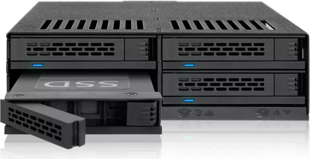 ICY DOCK ExpressCage MB324SP-B 4x 2.5" Backplane für 5.25" Schwarz