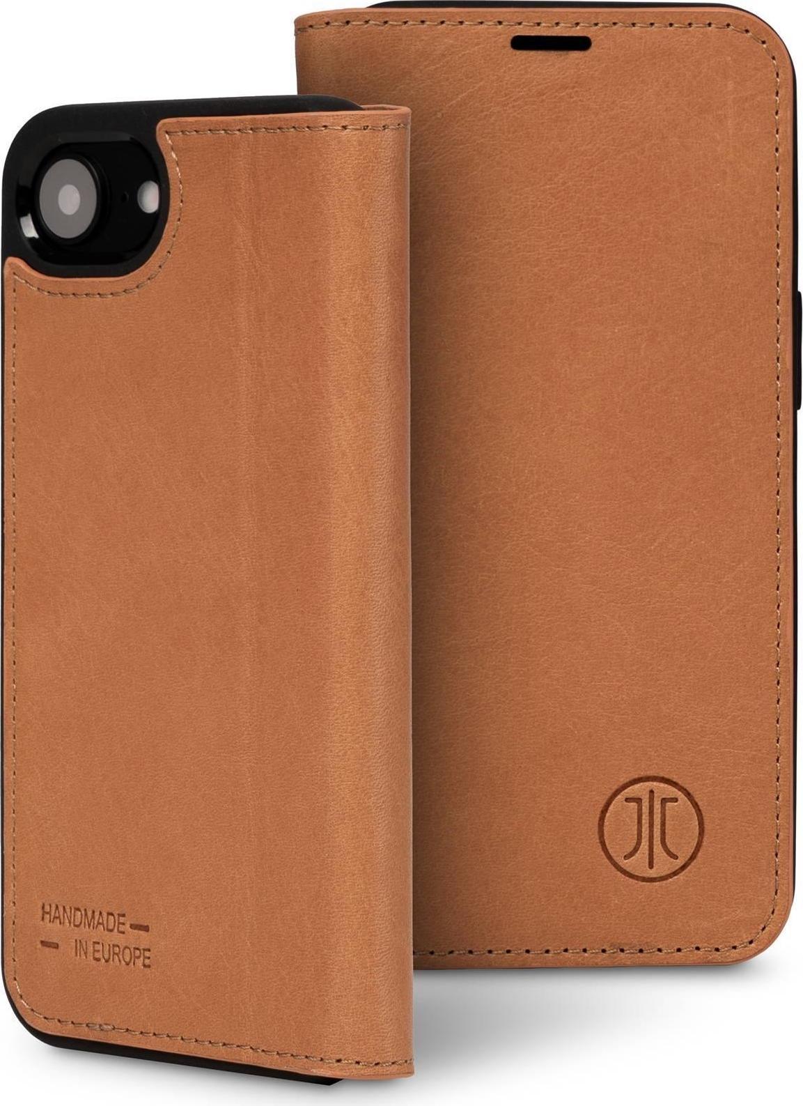 JT Berlin Echtleder BookCase Tegel 360 | Apple iPhone 16e | cognac | 11171 (11171)