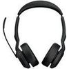 GN Jabra Jabra Evolve2 55 UC Stereo - Headset - On-Ear - Bluetooth - kabellos - aktive Rauschunterdrückung - USB-C - Schwarz - mit Ladestation - Zoom Certified, Cisco Webex Certified, Optimized for Microsoft Teams, Alcatel-Lucent-zertifiziert, Avaya Certified, Unify Certified, MFi Certified, Amazon Chime Certified (25599-989-889)