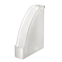 LEITZ Stehsammler Plus, DIN A4, Polystyrol, weiß Fassungsvermögen: 70 mm, mit Griffmulde, hohe Vorderseite (2476-00-01)