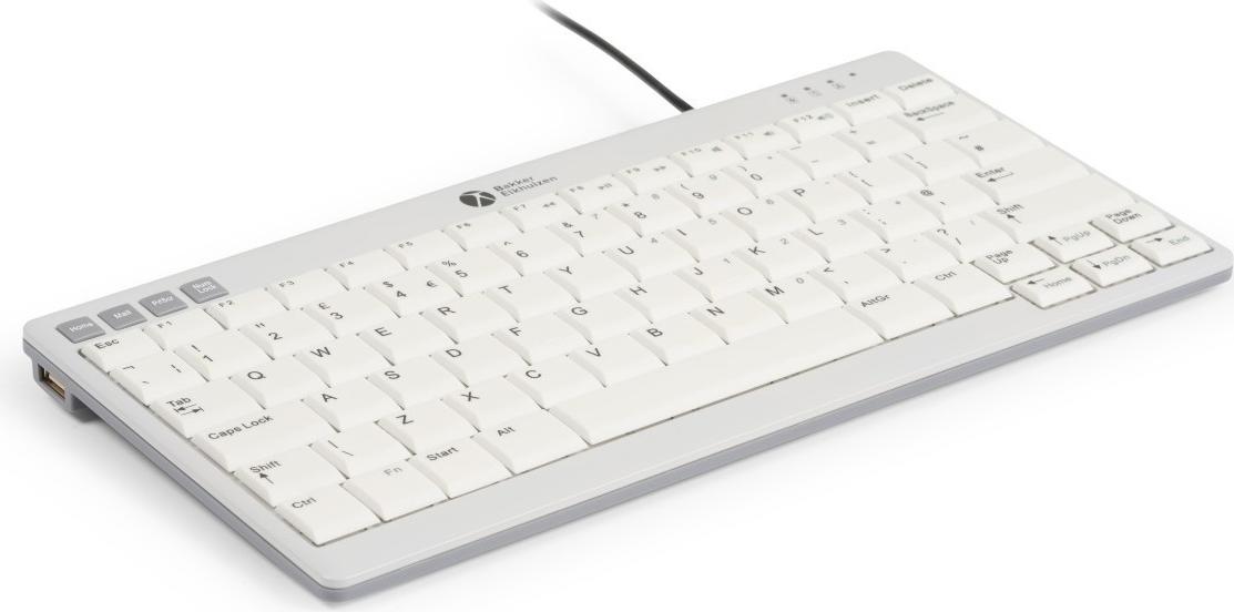 BakkerElkhuizen UltraBoard 950 V2 Compact Kabelgebundene Tastatur QWERTZ USB-C Hellgrau, Dunkelgrau