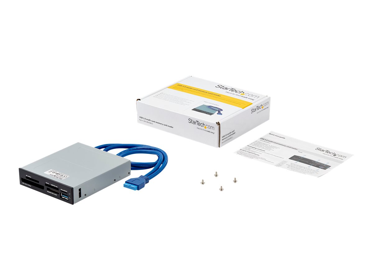 StarTech.com USB 3.0 Interner Multi-Kartenleser mit UHS-II Unterstützung 35FCREADBU3 Schwarz, Metallisch