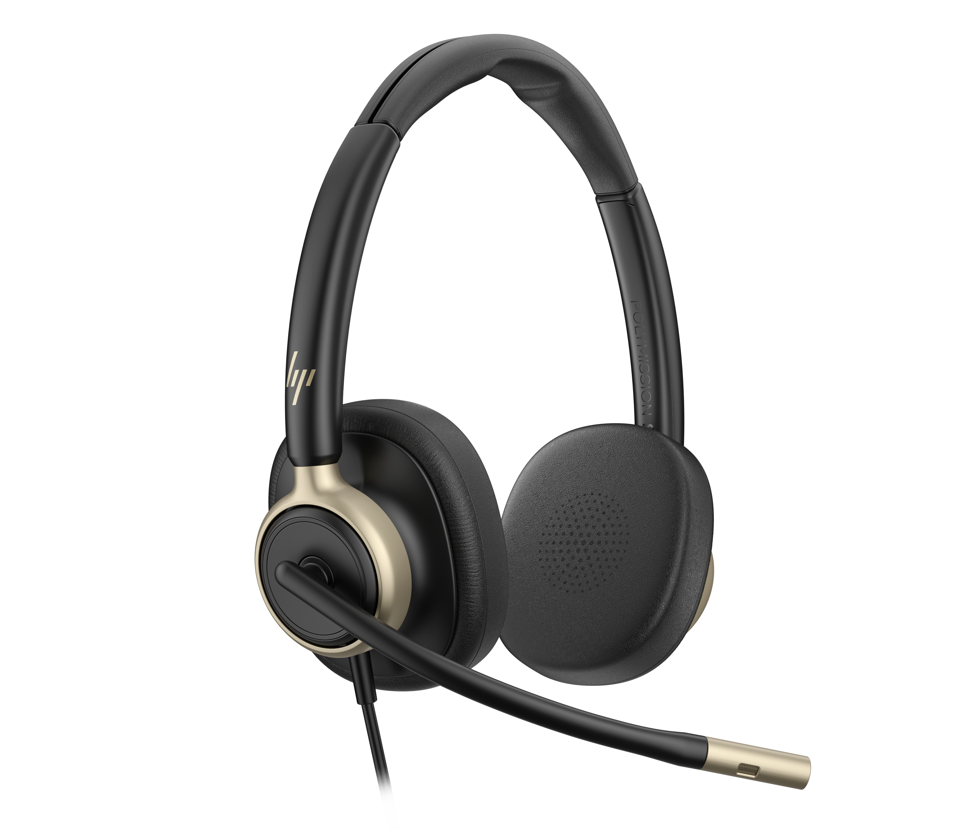 HP Poly Mission 825 On-Ear Headset USB-A USB-C ANC Schwarz