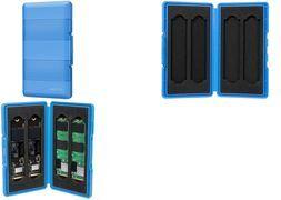 LogiLink Schutzbox für 4x M.2 NGFF/NVMe SSDs, blau solides Speichergehäuse für 4 Steckplätze M.2 2280/2260/ - 1 Stück (UA0417)