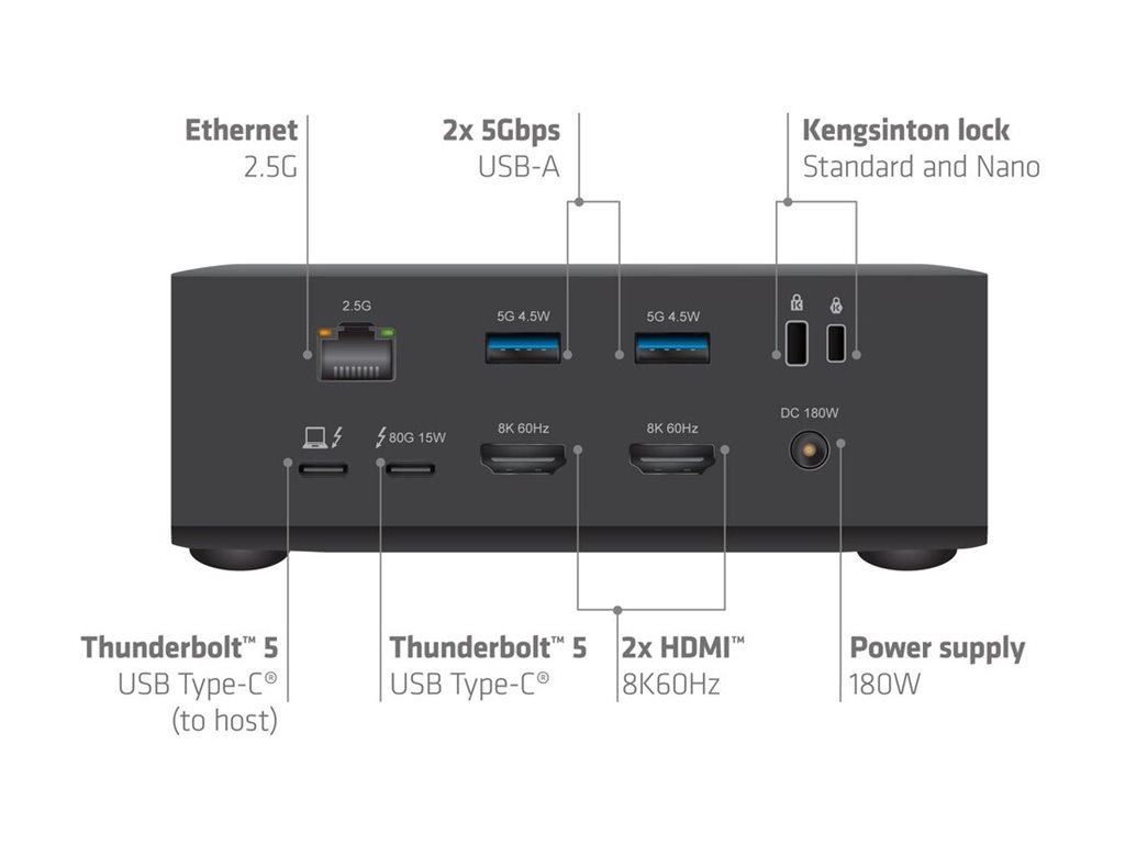 Club 3D CSV-2562 Thunderbolt 5 13-in-1 Dockingstation Schwarz