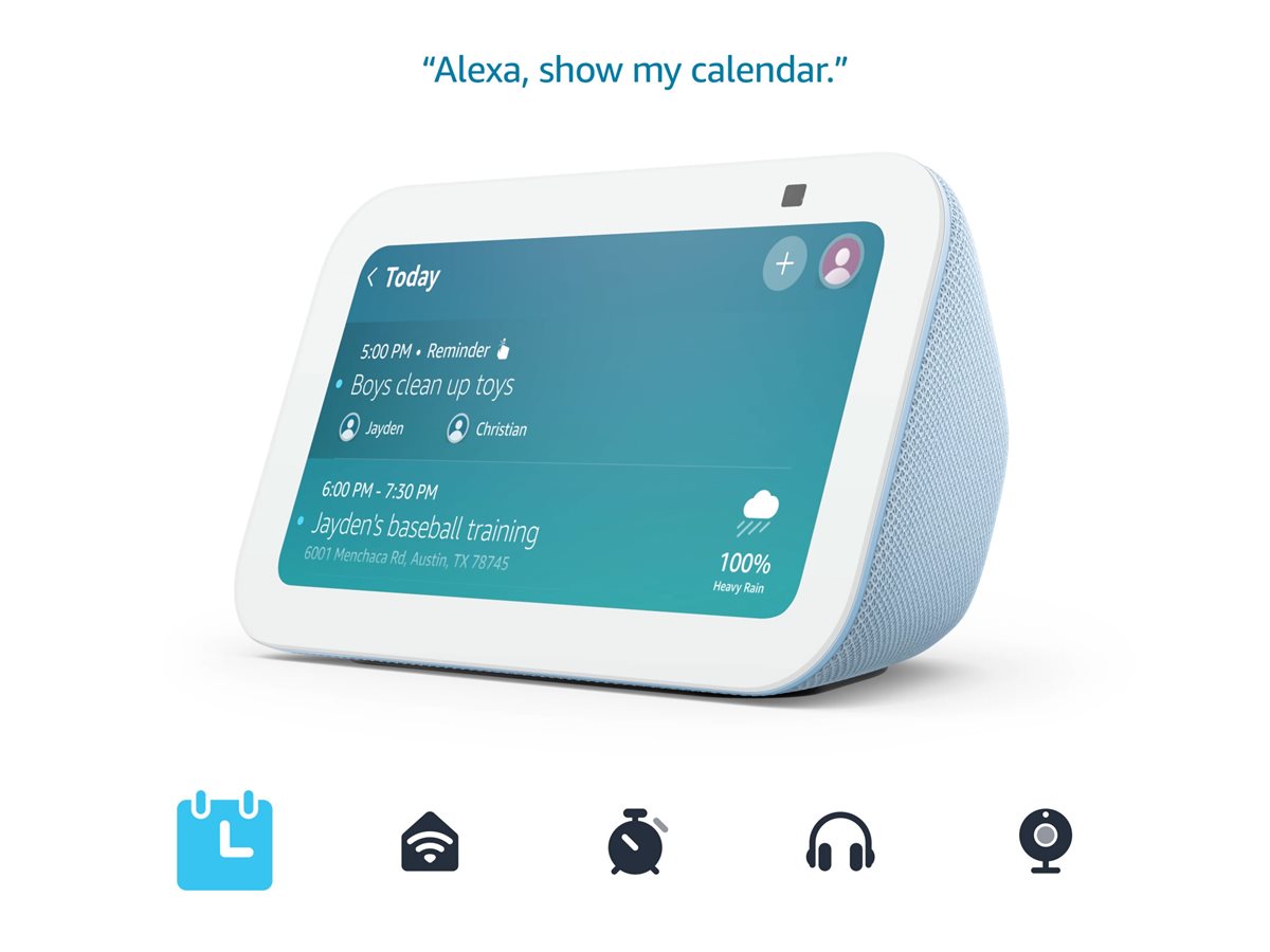 Amazon Echo Show 5 (3. Gen.) Smart-Display mit Alexa 5,5" Display Blue