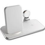 Zens Aluminium Series 10,20cm (4") 1 Stand + Watch + 45W Ladegerät 2x 10W Qi weiß (ZEDC15W/00)