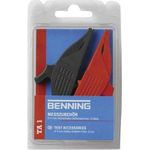 Benning Sicherheits-Abgreifklemmen-Set Steckanschluss 4 mm CAT III 1000 V Rot, Schwarz BENNING TA 1 (044124)