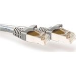 ACT Grey 20 meter SFTP CAT6A patch cable snagless with RJ45 connectors. Cat6a s/ftp snagless gy 20.00m (FB3020)