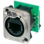 NEUTRIK RJ45 Datensteckverbinder EtherCon® D Serie Buchse, gewinkelt Pole: 8P8C NE8FDH-C5E Nickel In (NE8FDH-C5E)