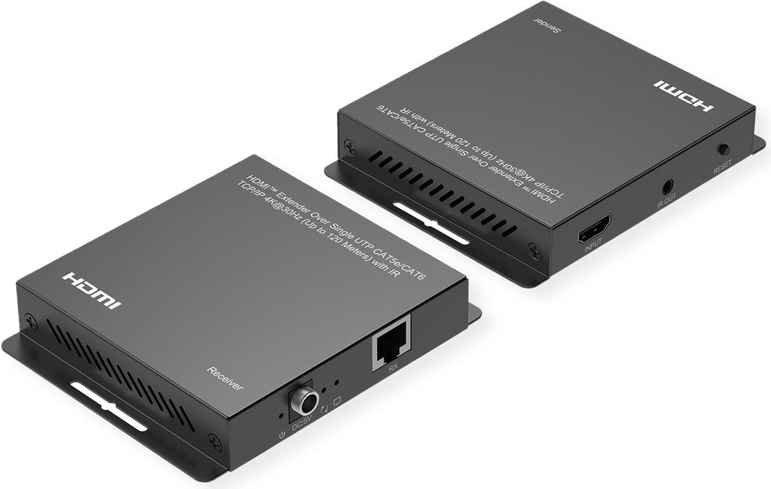 ROLINE HDMI-Verlängerung via IP 4K30Hz 120m mit IR - Digital/Display/Video (14.01.3642)