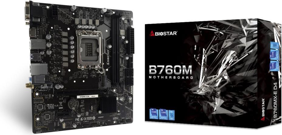 MB Biostar B760MX-E D4 (B760,S1700,mATX,Intel) (B760MX-E D4)
