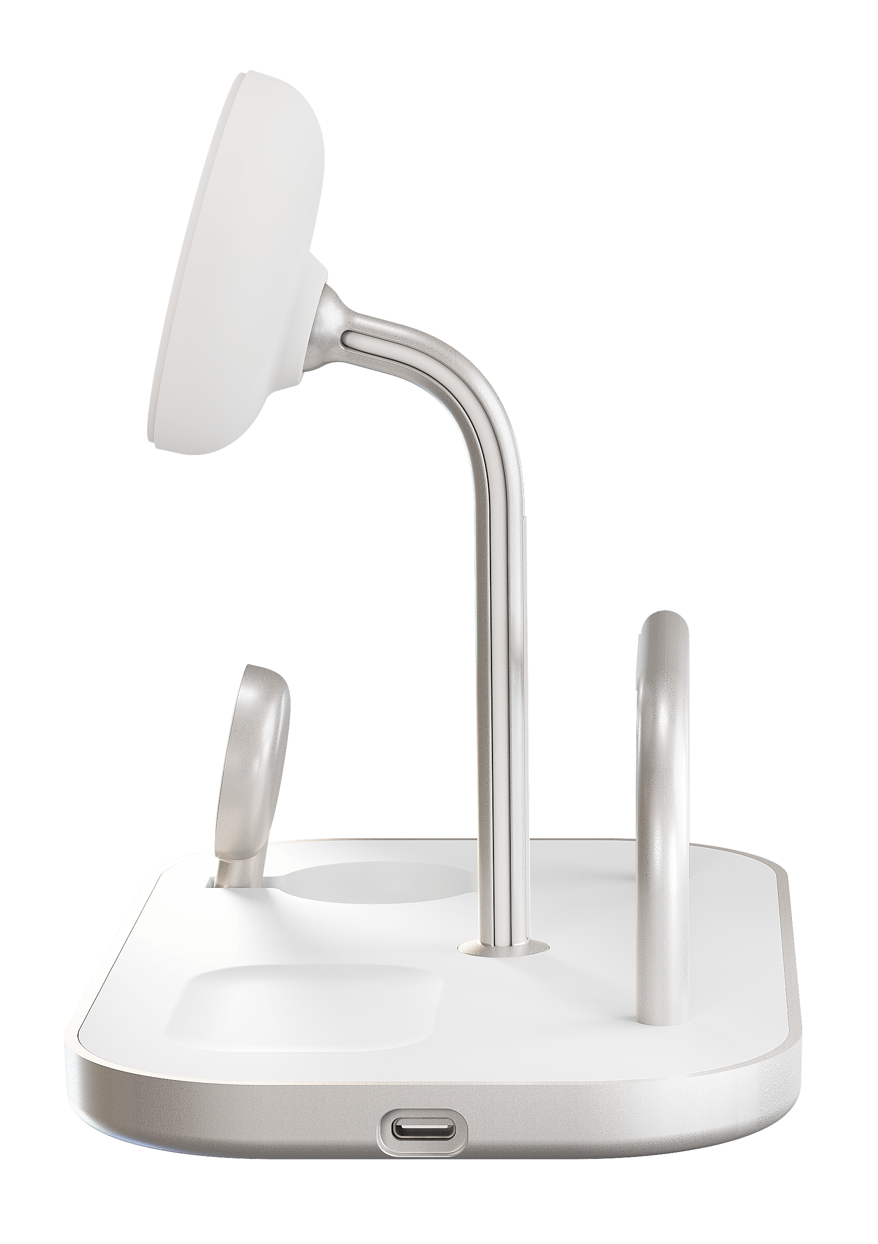 Zens Aluminium Series ZEDC29W/00 4-in-1 Wireless Charger 65 W Qi2 MagSafe Silber, Weiß